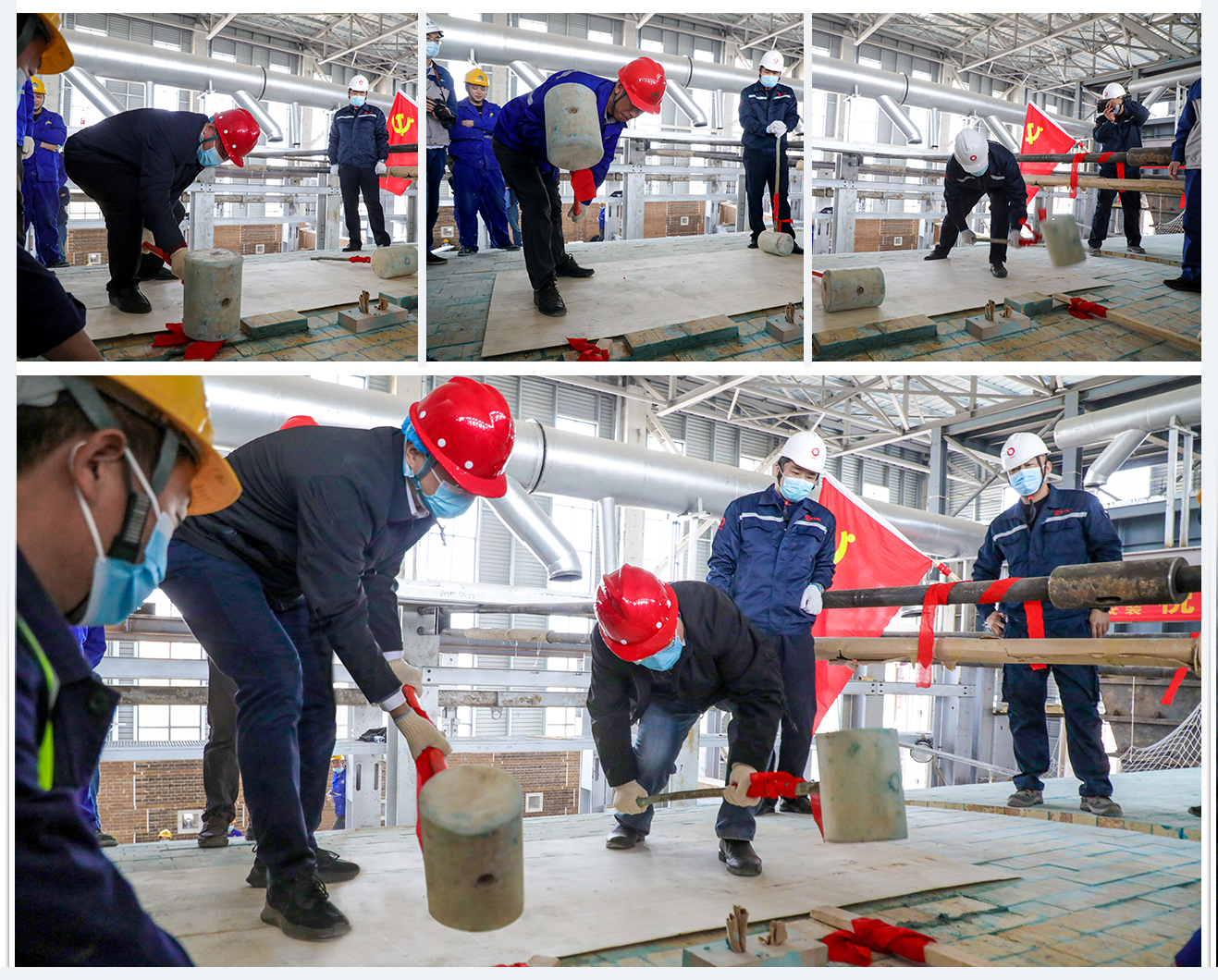 重要進(jìn)展！許昌安彩熔窯大碹順利合攏